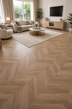 Contemporary room featuring modern SPC flooring