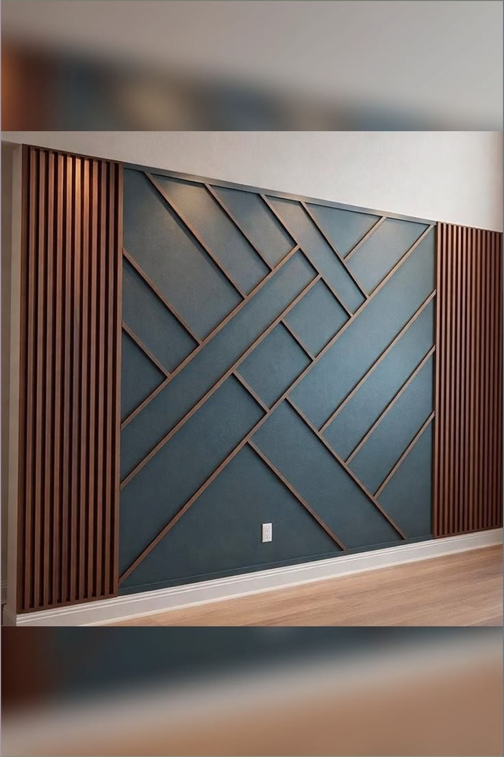 Modern wall frame moulding creating decorative wall panels