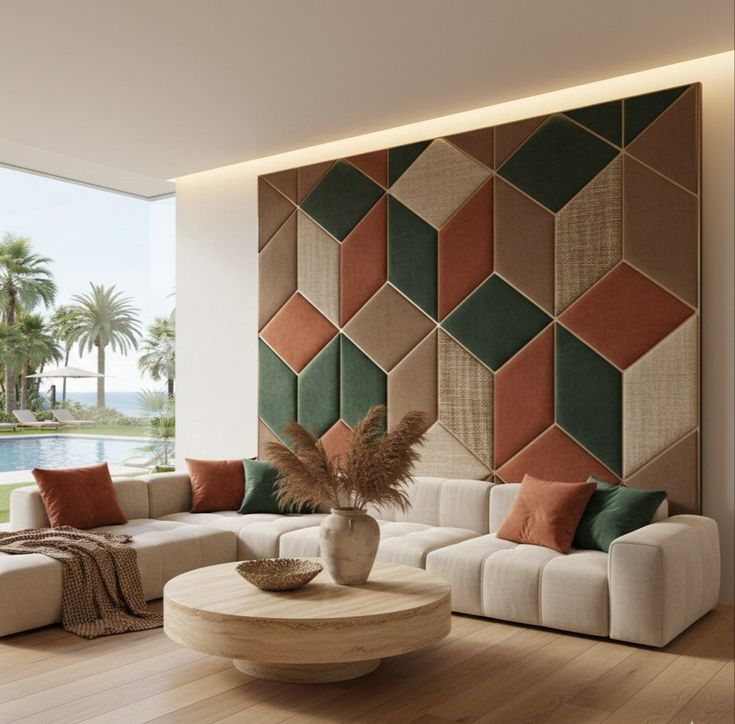 Contemporary interior with neutral decorative finishes