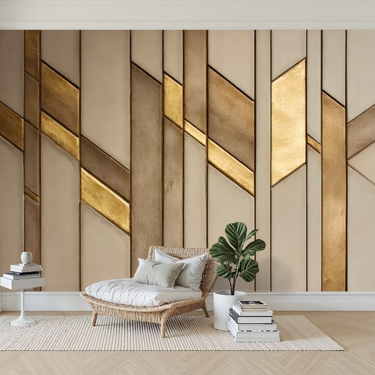 Elegant modern interior inspiration for Golden Line decorative wall panels