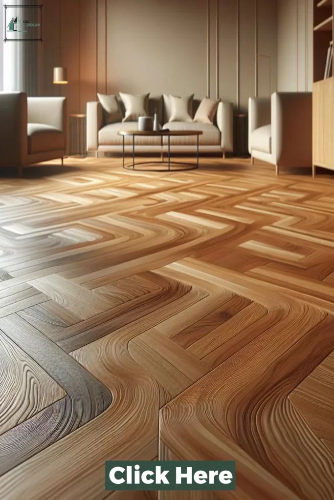 Modern interior featuring elegant SPC flooring and contemporary furniture