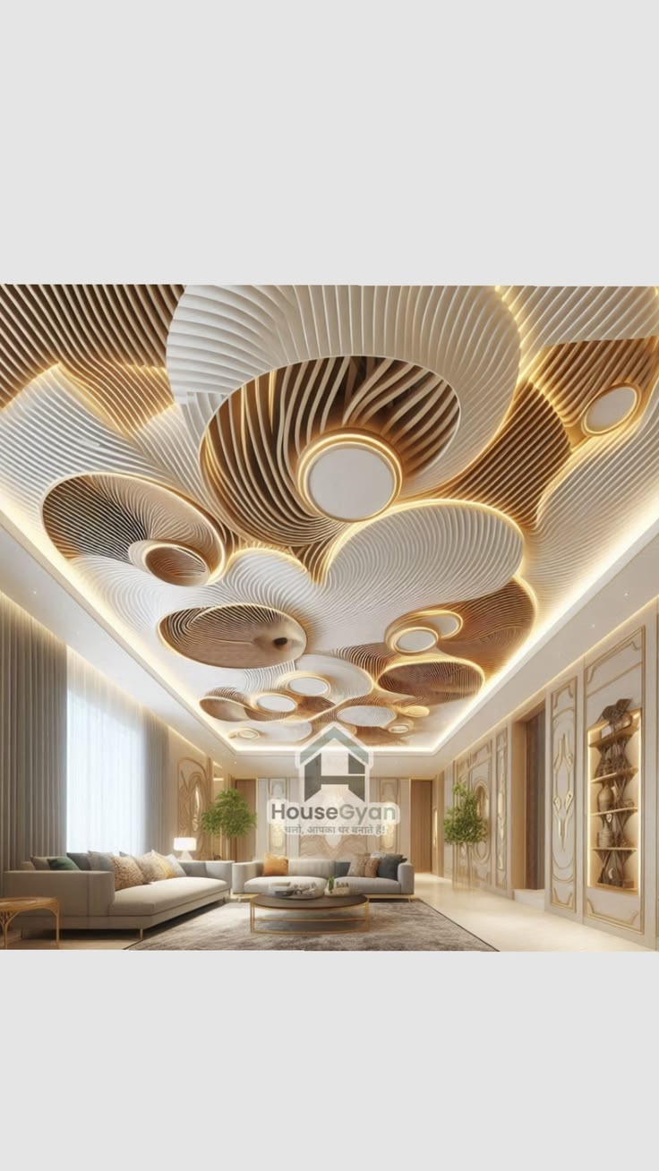 Luxury interior with premium ceiling finishes