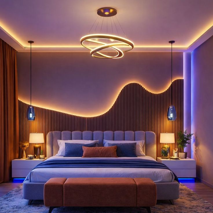 Elegant modern bedroom interior