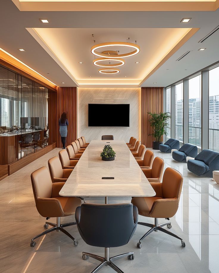 Professional modern office meeting and collaboration space