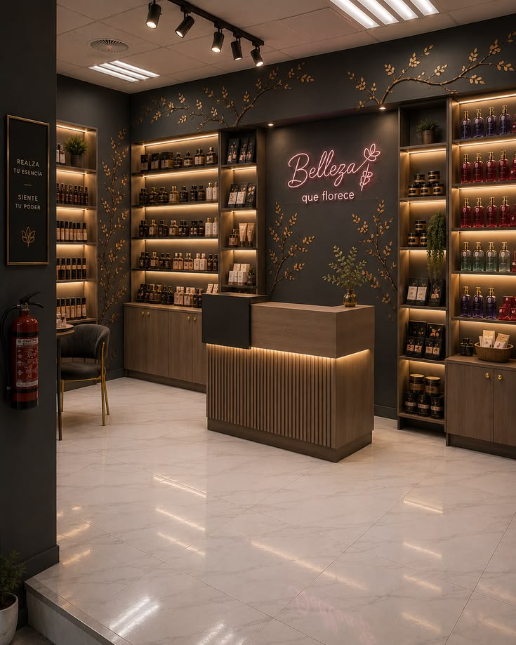 Luxury interior with elegant wall finishes and warm details