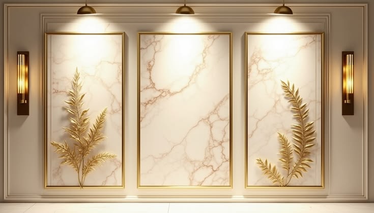 Premium modern interior with decorative feature wall
